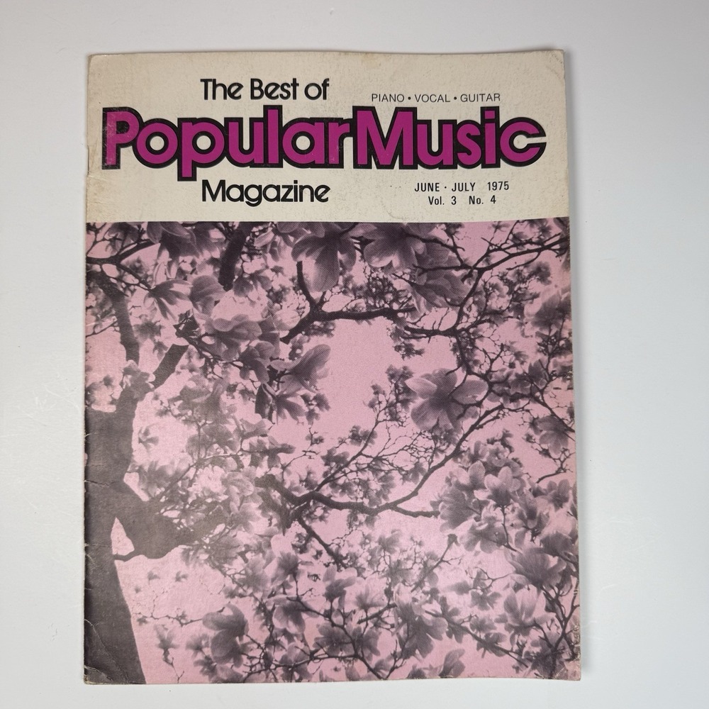 The Best Of Popular Music Magazine Jun July 1975 Vol 3 #4 Piano Vocal Guitar Vtg
